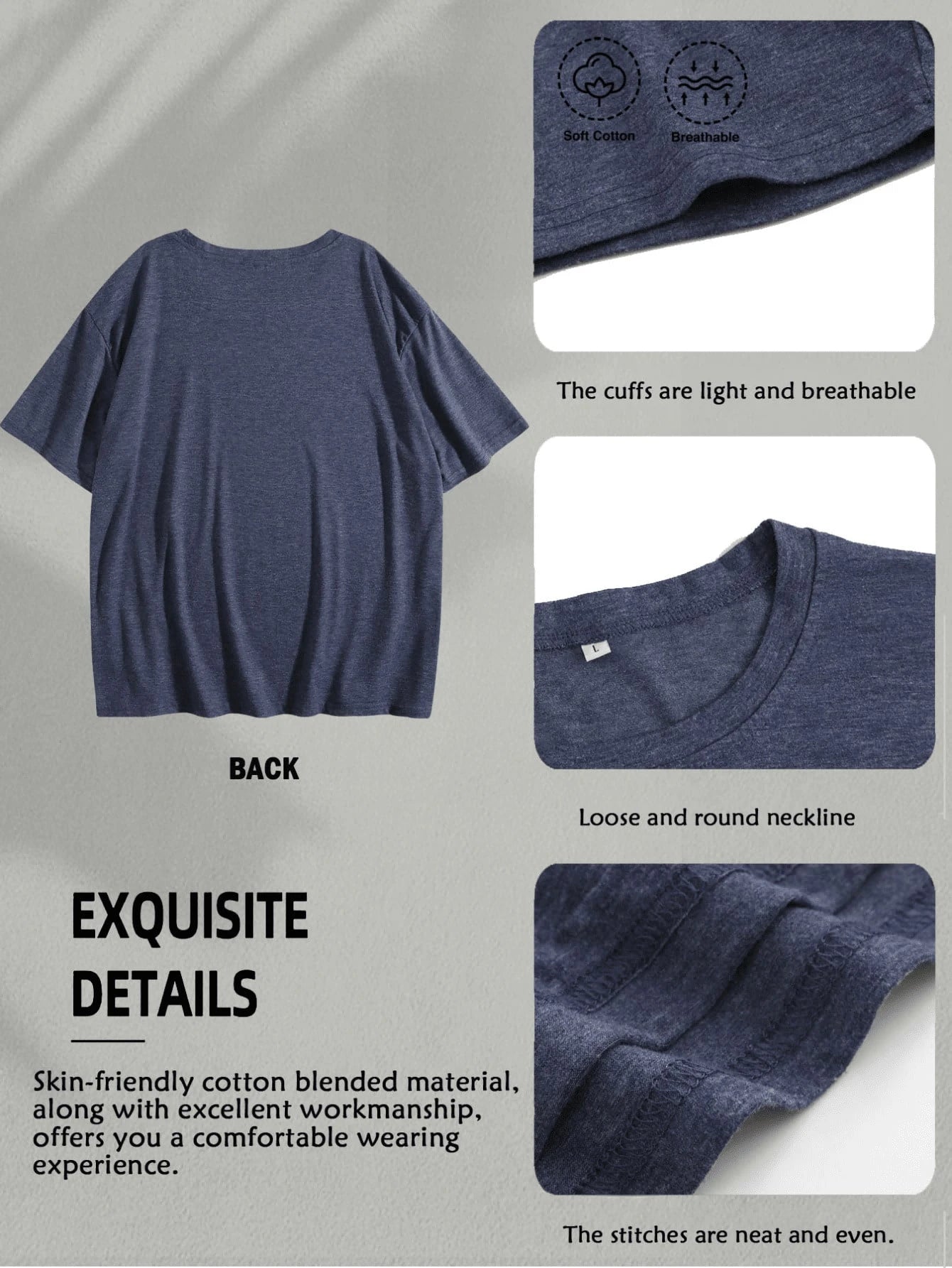 3-Pack Plus Size Casual Short Sleeve Round Neck Knit Top For Women Stylish Regular Sleeve Fitted T-Shirt With Flower Pattern