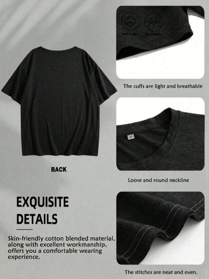 3-Pack Plus Size Casual Short Sleeve Round Neck Knit Top For Women Stylish Regular Sleeve Fitted T-Shirt With Flower Pattern