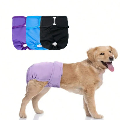 3 Pack Washable Dog Diapers, Premium Female Dog Diapers