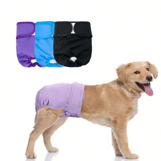 3 Pack Washable Dog Diapers, Premium Female Dog Diapers