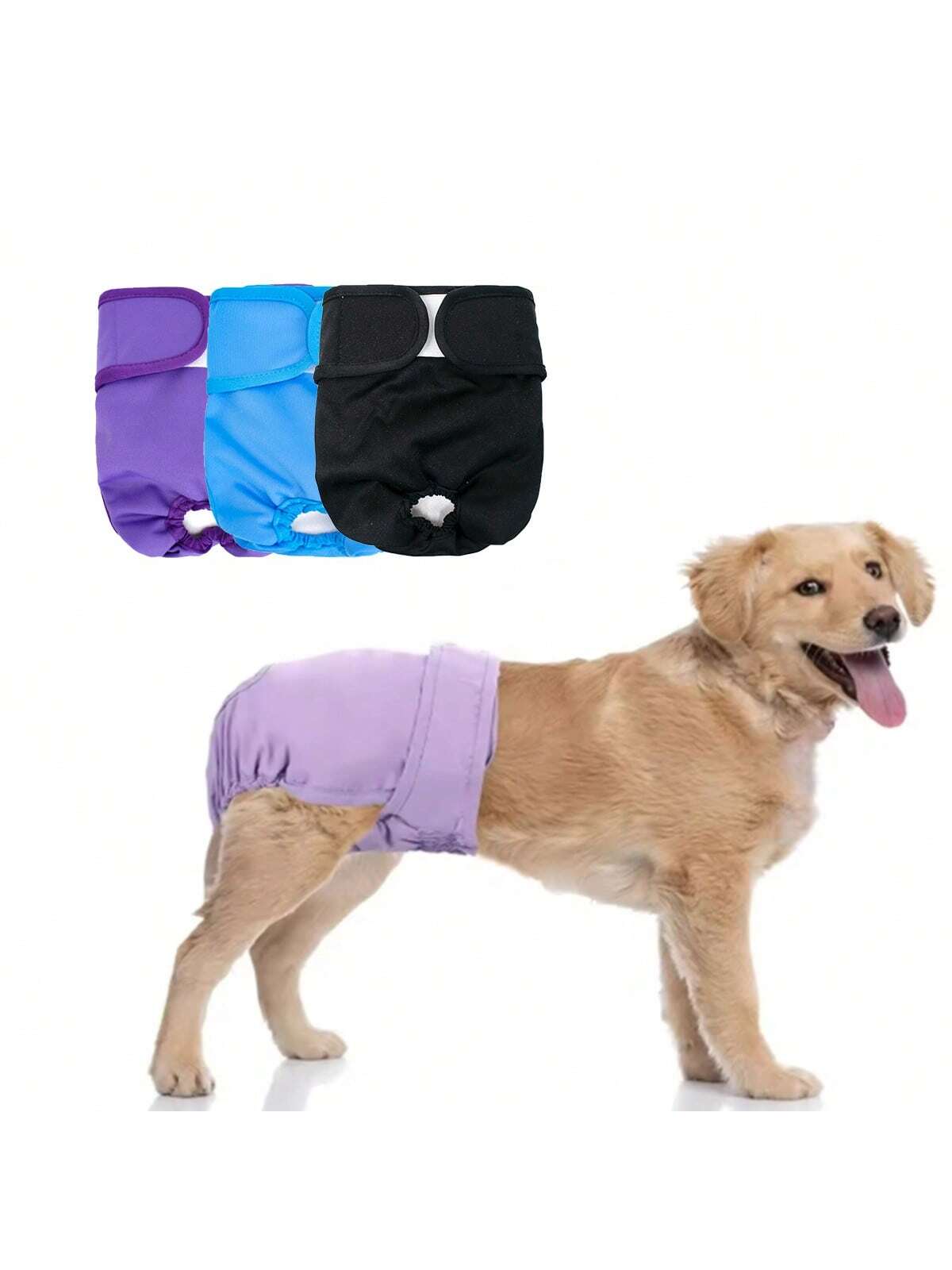 3 Pack Washable Dog Diapers, Premium Female Dog Diapers