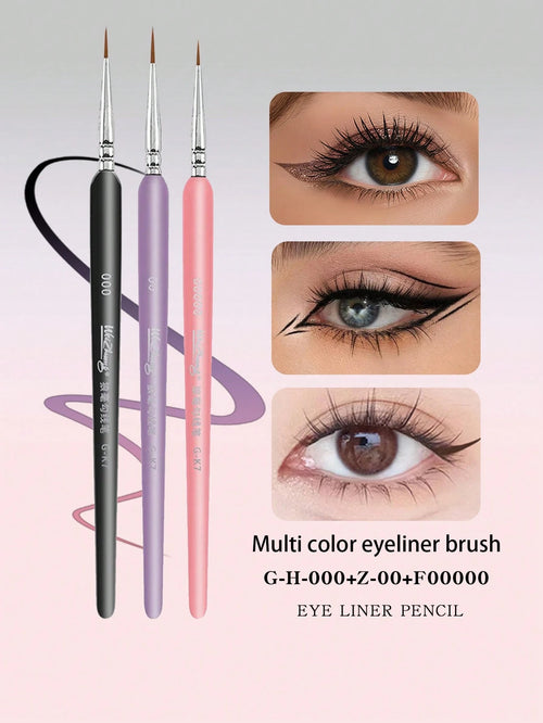 3 Pieces, Women's Boutique Eyeliner Brush And Eyebrow Brush, Makeup Tools, Tear Brush, Simple And Suitable For Beginners, Makeup Products, Natural Eyeliner Contour, Travel, Eye Shadow Brush, Spiral Br