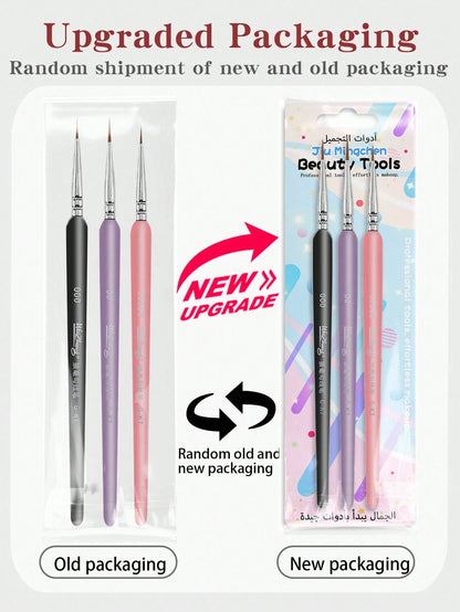 3 Pieces, Women's Boutique Eyeliner Brush And Eyebrow Brush, Makeup Tools, Tear Brush, Simple And Suitable For Beginners, Makeup Products, Natural Eyeliner Contour, Travel, Eye Shadow Brush, Spiral Br