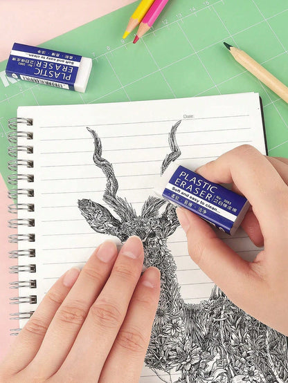 30/24/12/6/4/3/2/1 Pack Optional Pencil Erasers, Rectangular White Erasers For School And Office, Professional Art Erasers For Drawing And Sketching, Smudge-Free Soft Vinyl Erasers