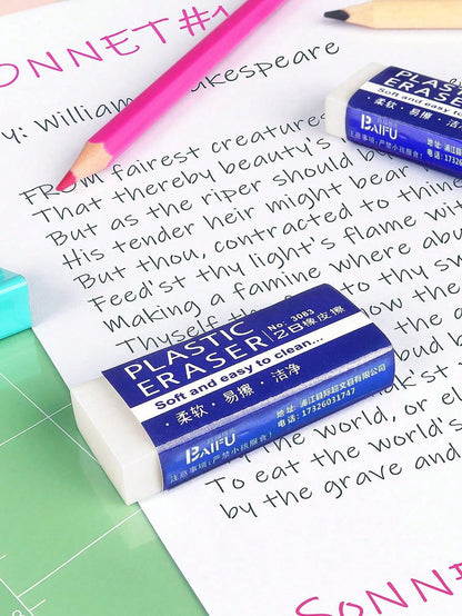 30/24/12/6/4/3/2/1 Pack Optional Pencil Erasers, Rectangular White Erasers For School And Office, Professional Art Erasers For Drawing And Sketching, Smudge-Free Soft Vinyl Erasers