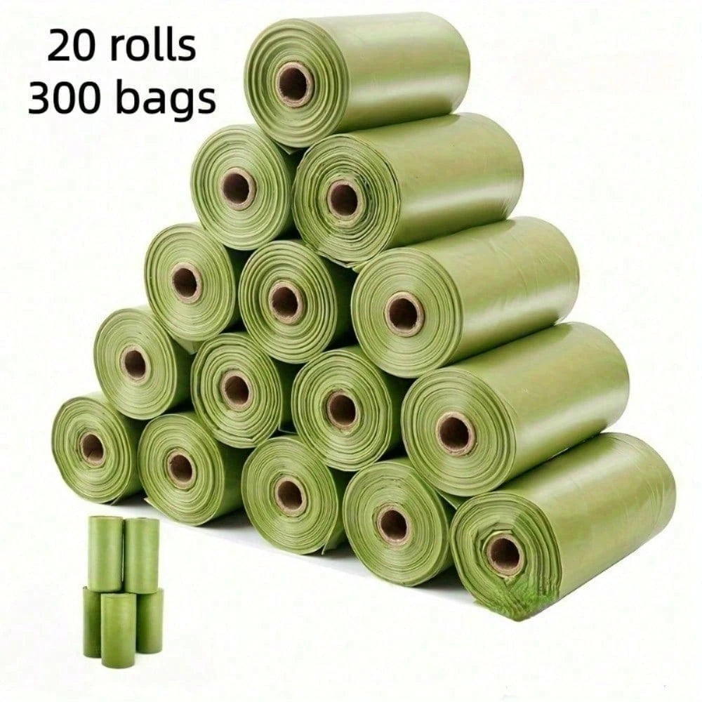 300pcs Leak-Proof Dog Poop Bags- Durable Disposable Pet Waste Bags For Dogs And Cats, Ideal For Yard Cleaning, Pet Supplies, Puppy Feeding, Pet Accessories