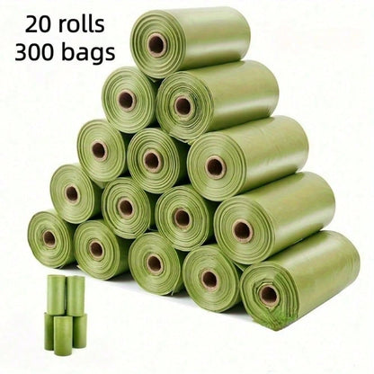 300pcs Leak-Proof Dog Poop Bags- Durable Disposable Pet Waste Bags For Dogs And Cats, Ideal For Yard Cleaning, Pet Supplies, Puppy Feeding, Pet Accessories