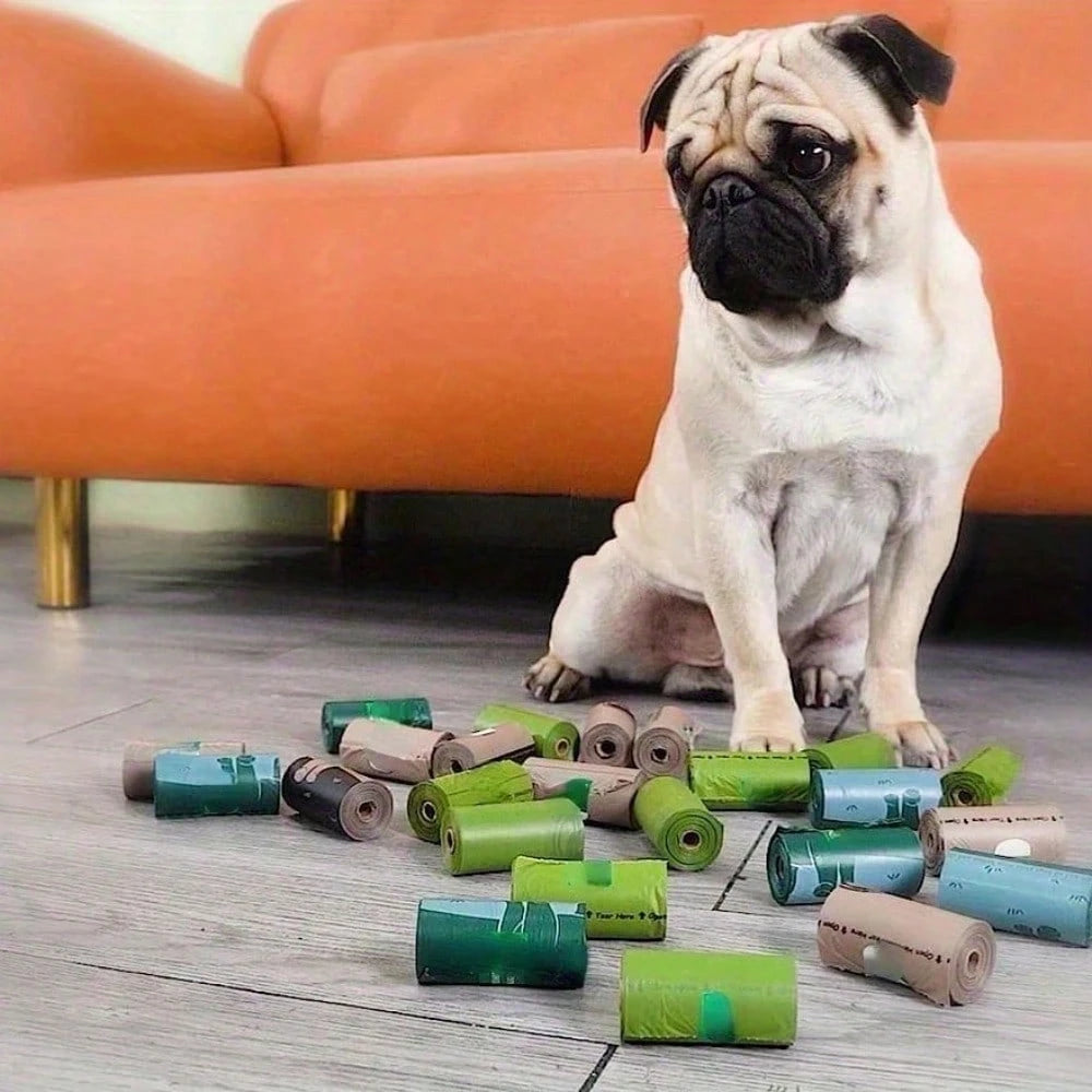 300pcs Leak-Proof Dog Poop Bags- Durable Disposable Pet Waste Bags For Dogs And Cats, Ideal For Yard Cleaning, Pet Supplies, Puppy Feeding, Pet Accessories