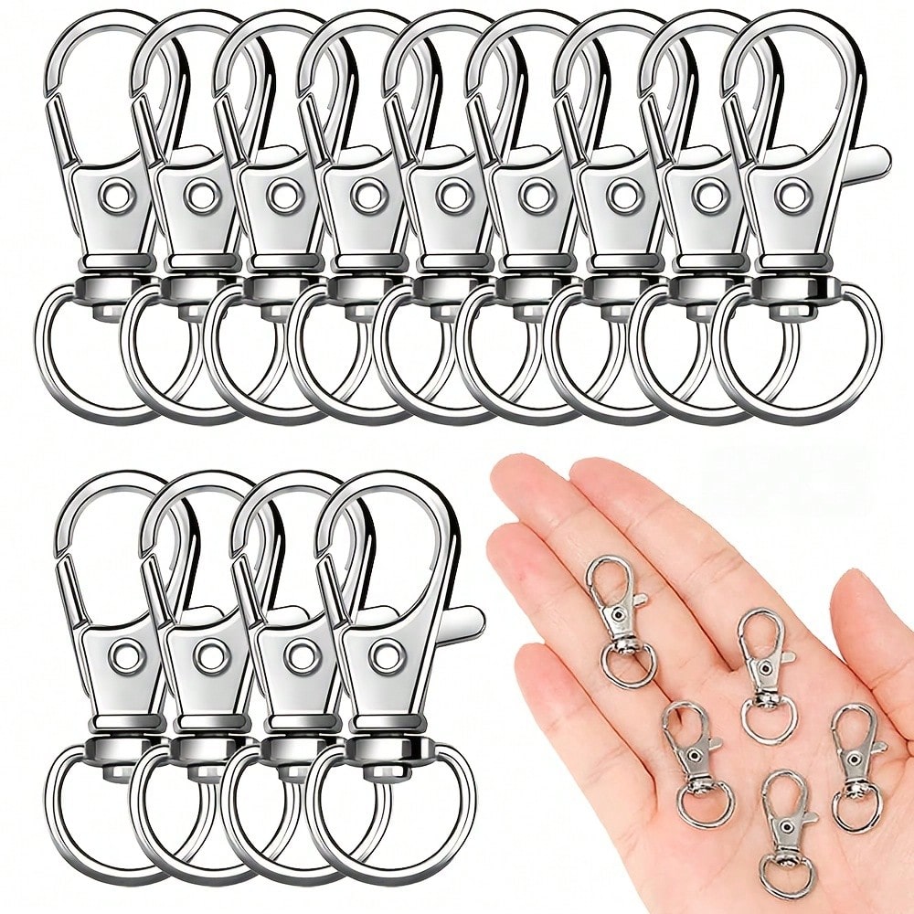 32mm Rotating Lobster Clasp Metal Key Ring Hook Clip, Suitable For Key Ring Making, DIY Crafts, Pet Collars