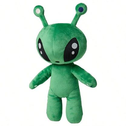 34cm/13.39inch Green Alien Plush Toy, Halloween Decor Thanksgiving Christmas Gifts Soft Cuddly Companion For Indoor Room Decor
