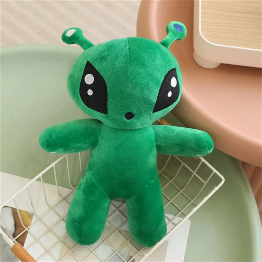 34cm/13.39inch Green Alien Plush Toy, Halloween Decor Thanksgiving Christmas Gifts Soft Cuddly Companion For Indoor Room Decor