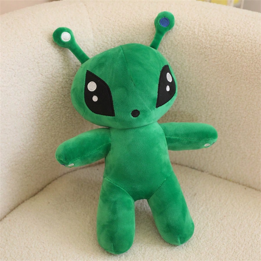 34cm/13.39inch Green Alien Plush Toy, Halloween Decor Thanksgiving Christmas Gifts Soft Cuddly Companion For Indoor Room Decor