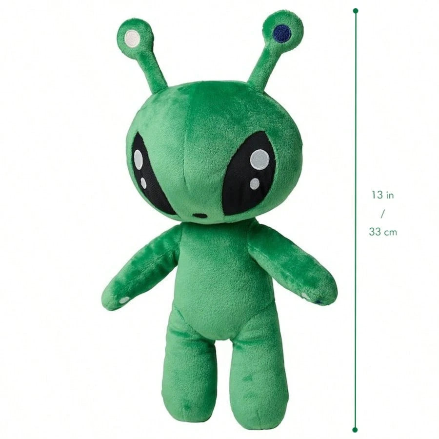 34cm/13.39inch Green Alien Plush Toy, Halloween Decor Thanksgiving Christmas Gifts Soft Cuddly Companion For Indoor Room Decor