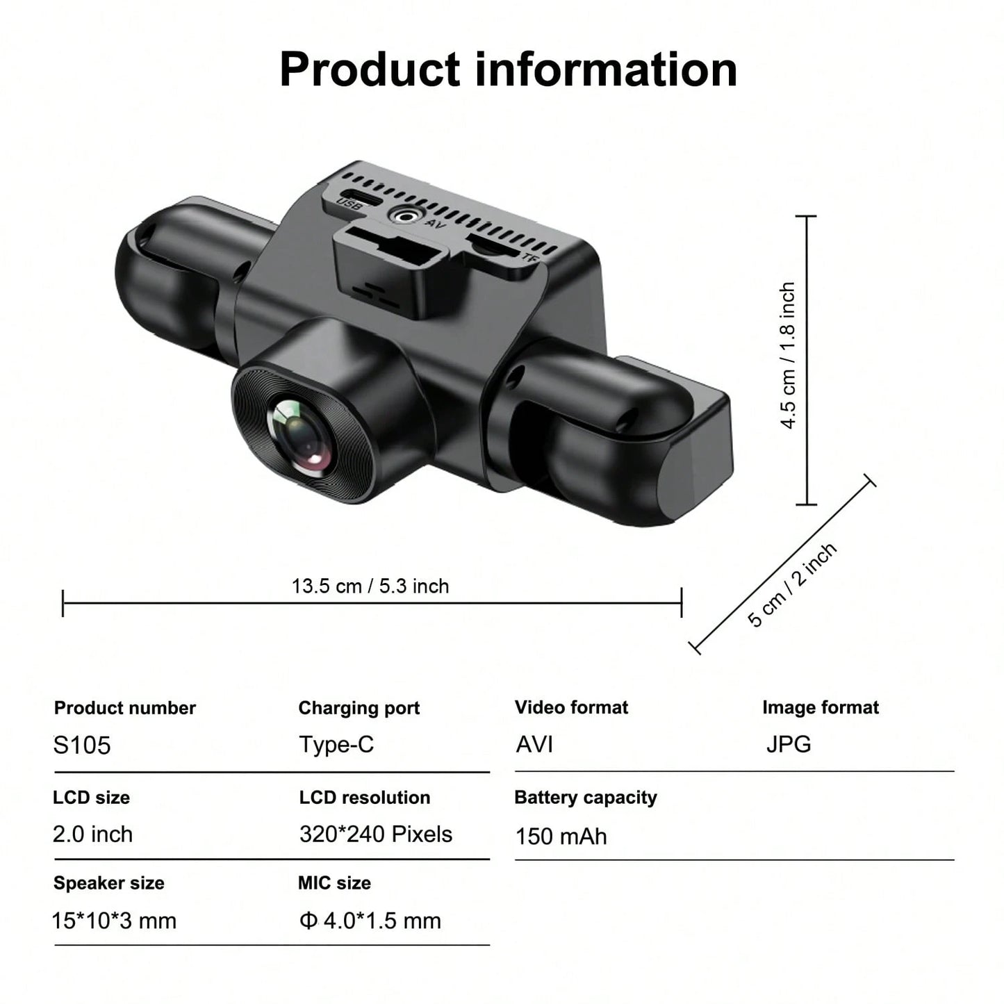 360° Panoramic 4-Channel Dash Cam, Front/Rear/Left/Right Full View Car DVR, FHD Driving Recorder With Loop Recording, 2-Inch Display, SD Card Not Included