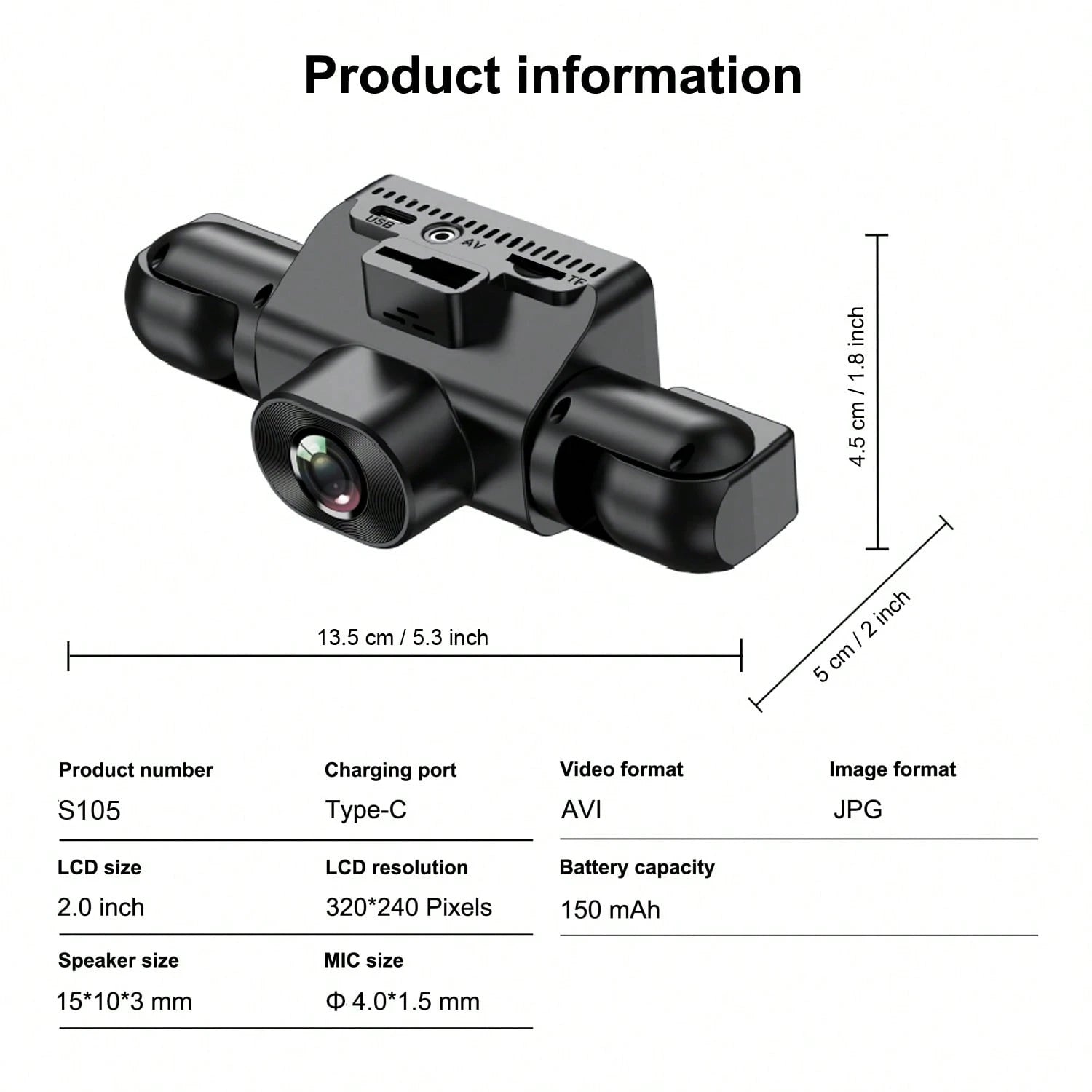 360° Panoramic 4-Channel Dash Cam, Front/Rear/Left/Right Full View Car DVR, FHD Driving Recorder With Loop Recording, 2-Inch Display, SD Card Not Included