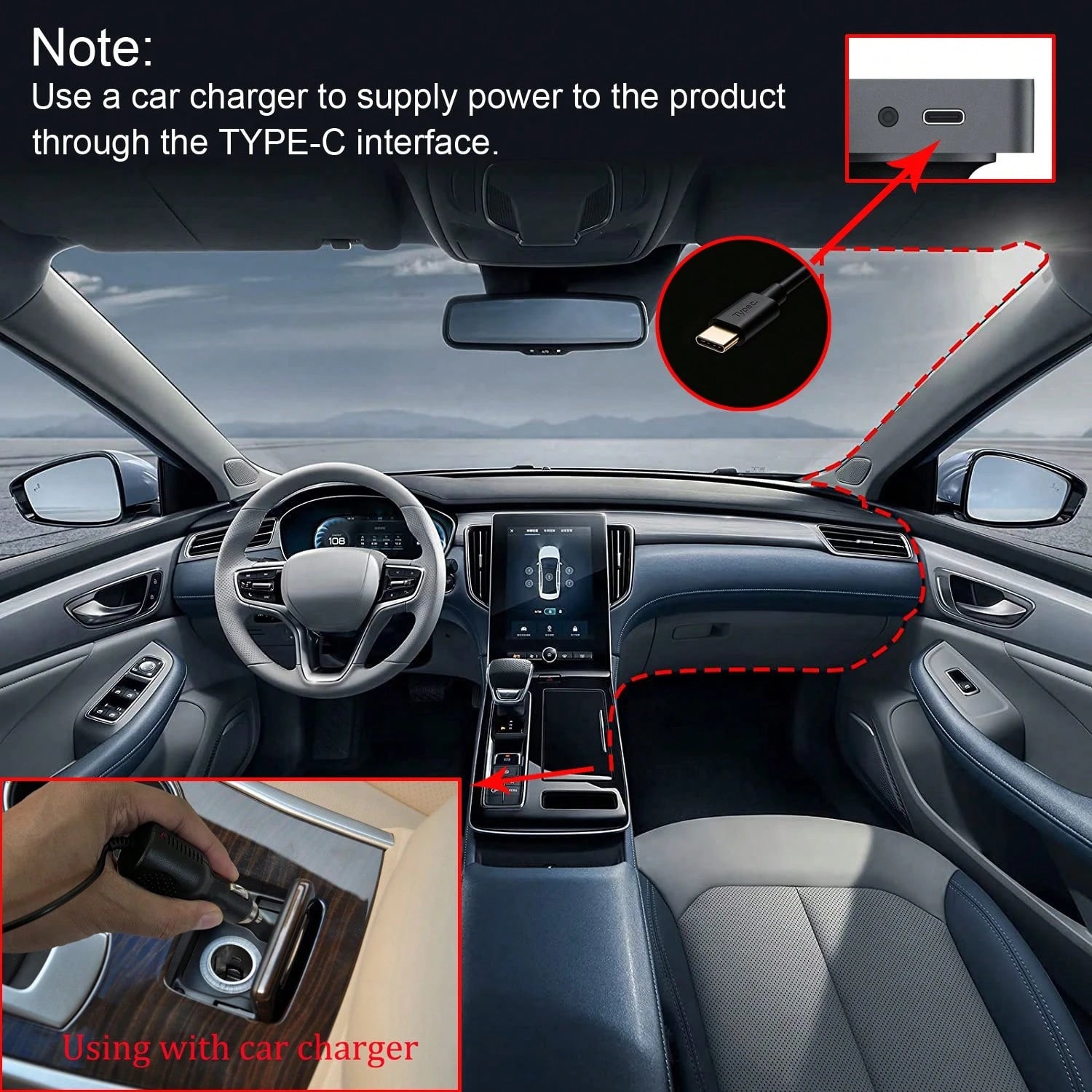 360° Panoramic 4-Channel Dash Cam, Front/Rear/Left/Right Full View Car DVR, FHD Driving Recorder With Loop Recording, 2-Inch Display, SD Card Not Included