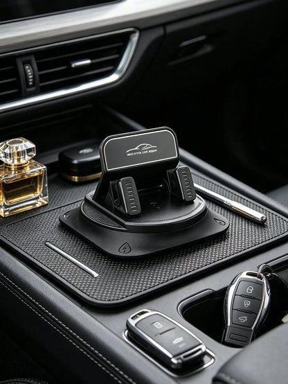 360° Rotatable Suction Cup Car Phone Holder, Universal Dashboard Navigation Mount, Non-Slip Silicone Adjustable Phone Stand, Waterproof Navigation Bracket, One-Hand Operation, Supports Horizontal And