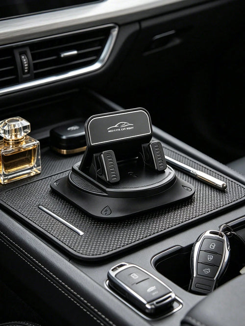 360° Rotatable Suction Cup Car Phone Holder, Universal Dashboard Navigation Mount, Non-Slip Silicone Adjustable Phone Stand, Waterproof Navigation Bracket, One-Hand Operation, Supports Horizontal And