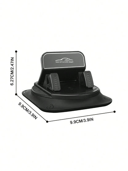 360° Rotatable Suction Cup Car Phone Holder, Universal Dashboard Navigation Mount, Non-Slip Silicone Adjustable Phone Stand, Waterproof Navigation Bracket, One-Hand Operation, Supports Horizontal And