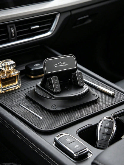 360° Rotatable Suction Cup Car Phone Holder, Universal Dashboard Navigation Mount, Non-Slip Silicone Adjustable Phone Stand, Waterproof Navigation Bracket, One-Hand Operation, Supports Horizontal And