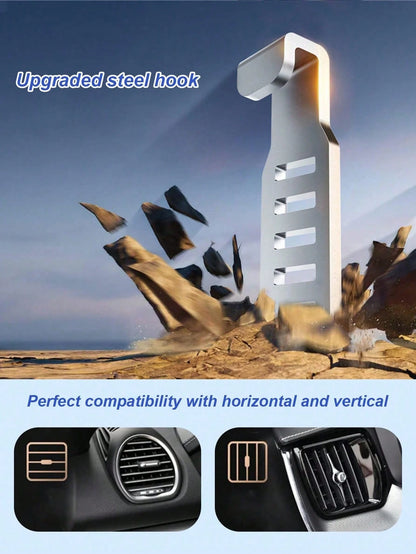 360° Rotatable Universal Car Phone Holder- Y-Shaped Adjustable Clip, Non-Blocking Air Circulation, Hands-Free Extension Phone Holder, Anti-Overheating, Suitable For All Smartphones