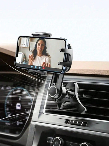 360° Rotatable Universal Car Phone Holder- Y-Shaped Adjustable Clip, Non-Blocking Air Circulation, Hands-Free Extension Phone Holder, Anti-Overheating, Suitable For All Smartphones