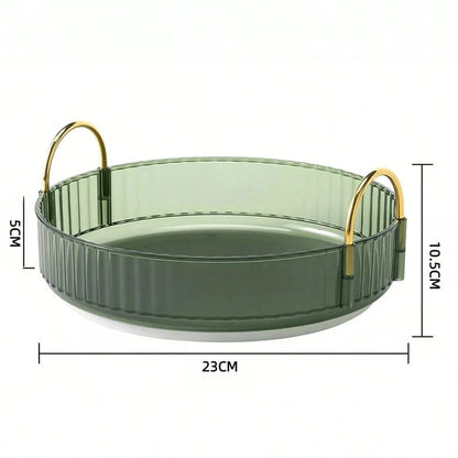 360 Rotating Makeup Organizer And Storage For Vanity Countertop 1Tiers,2 Tiers,3Tiers, High Capacity Cosmetic Skincare Perfume Organizer For Dresser Bathroom  Organizers(Green)