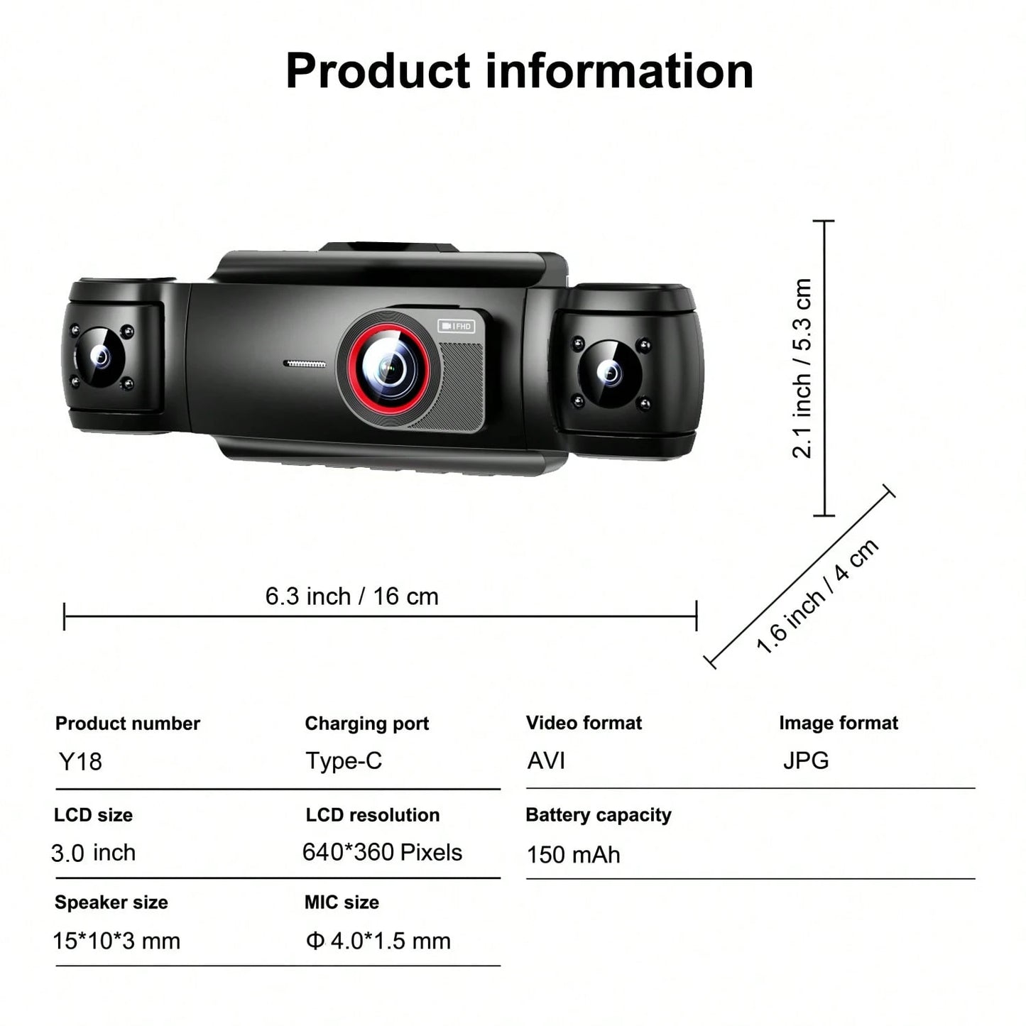 360° View 4 Channel 2K Dash Cam, Dash Camera For Cars Front And Rear Inside Left Right,FHD DVR Car Dashboard Camera With Loop Recording,3 Inch Display,Not Included SD Card