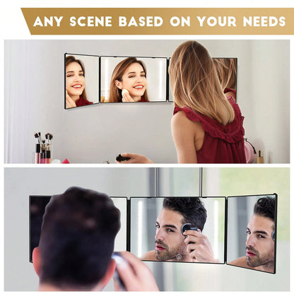 360 Viewing Angle Self Hair Cutting Mirror, Clear Anti-Fog HD Glass,Mother's Day Gift, Personal Care Mirror,Valentine's Day,Cheap Items,Travel,Travel Essential,Room Decor,Valentine's Gift,Room,Vacatio