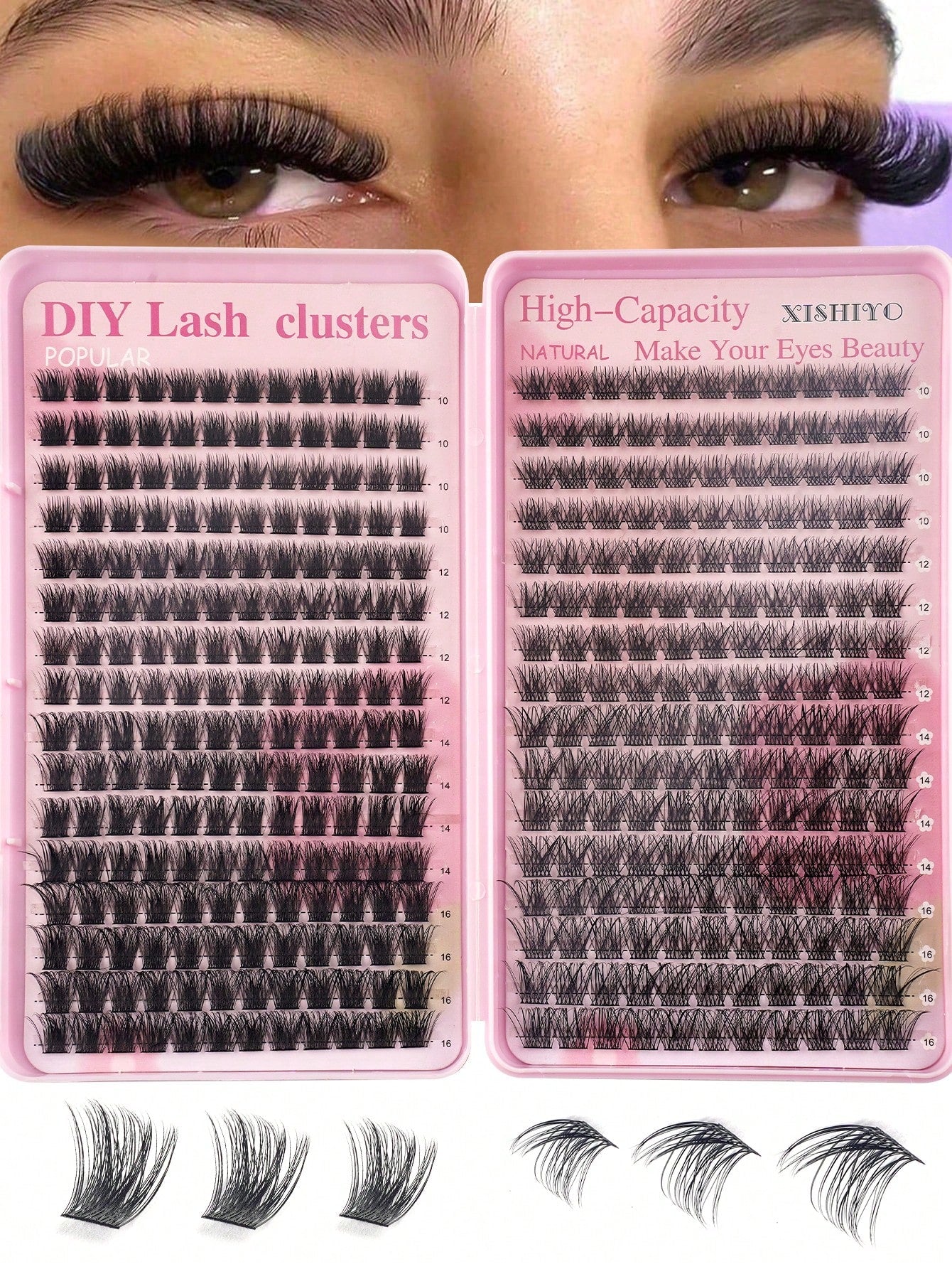 368pcs Single Lash Extensions, Lash Book, Cluster False Eyelashes, DIY Home Lash Extensions, Cluster False Eyelashes, Single Lash Extensions, False Eyelashes, Natural Vs. Voluminous Eyelashes, Lash Cl