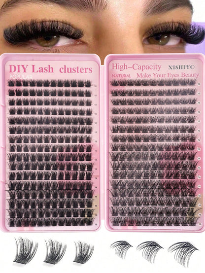 368pcs Single Lash Extensions, Lash Book, Cluster False Eyelashes, DIY Home Lash Extensions, Cluster False Eyelashes, Single Lash Extensions, False Eyelashes, Natural Vs. Voluminous Eyelashes, Lash Cl