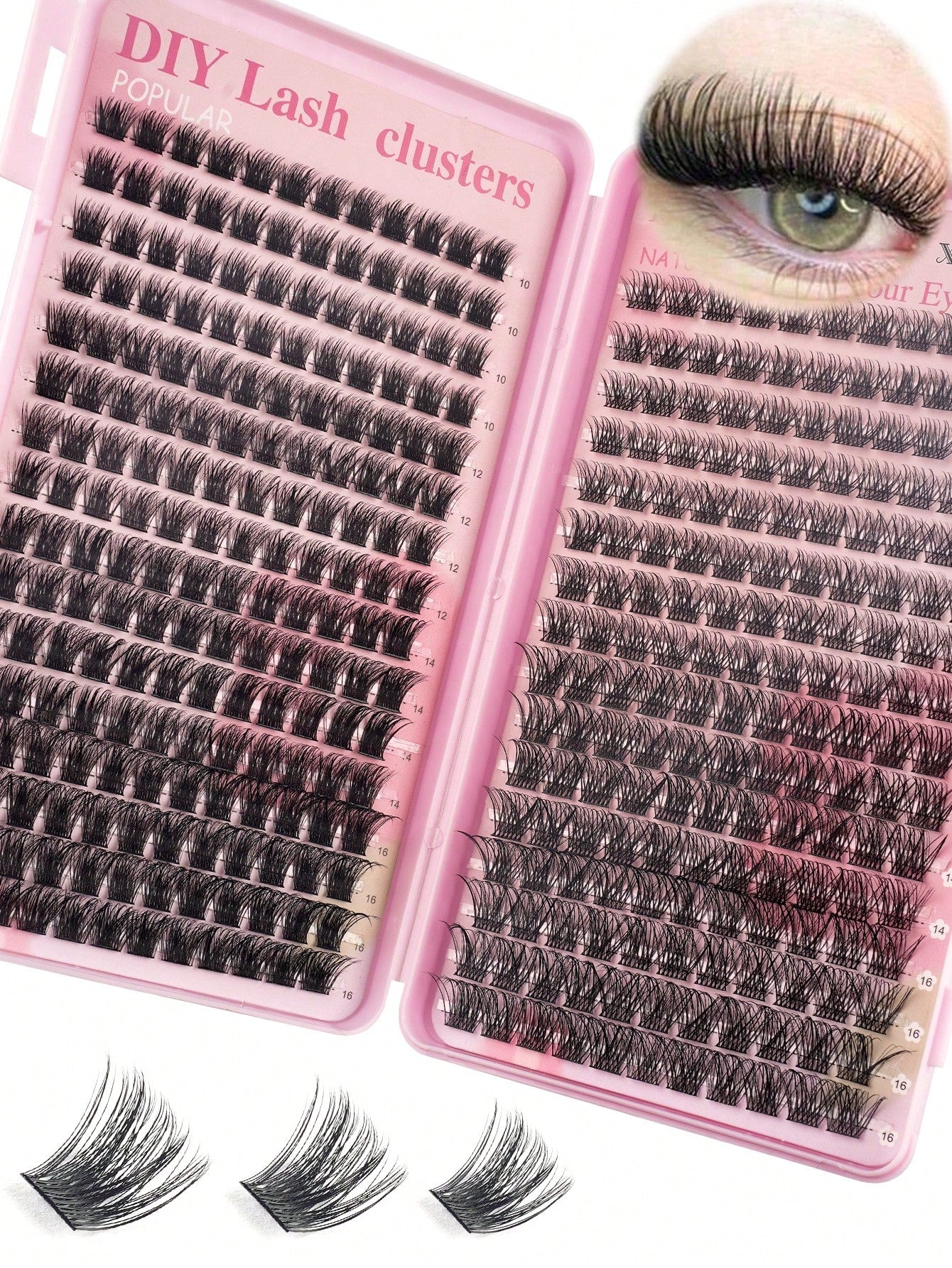 368pcs Single Lash Extensions, Lash Book, Cluster False Eyelashes, DIY Home Lash Extensions, Cluster False Eyelashes, Single Lash Extensions, False Eyelashes, Natural Vs. Voluminous Eyelashes, Lash Cl