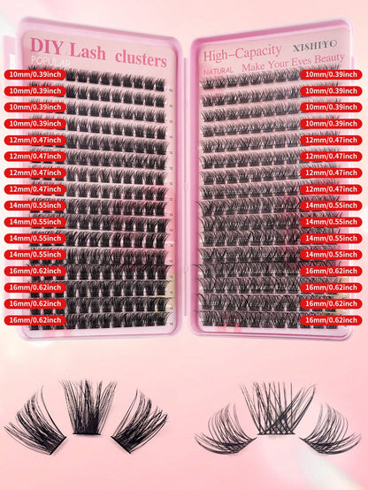 368pcs Single Lash Extensions, Lash Book, Cluster False Eyelashes, DIY Home Lash Extensions, Cluster False Eyelashes, Single Lash Extensions, False Eyelashes, Natural Vs. Voluminous Eyelashes, Lash Cl