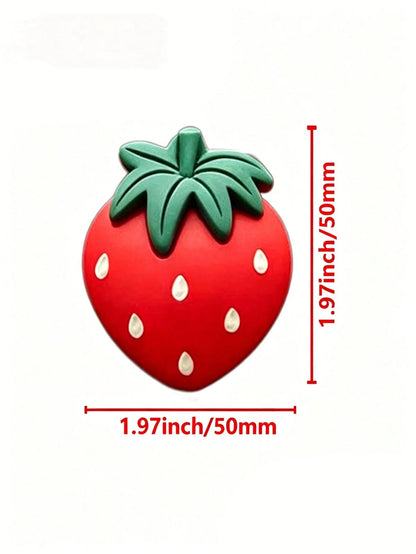 3D Strawberry Car Air Vent Decor, Creative Car Aromatherapy Clip, Girly Car Interior Accessory, Fresh Strawberry Car Vent Clip, Fruit Car Aromatherapy Decor Clip, Sweet Car Interior Ornament, Without