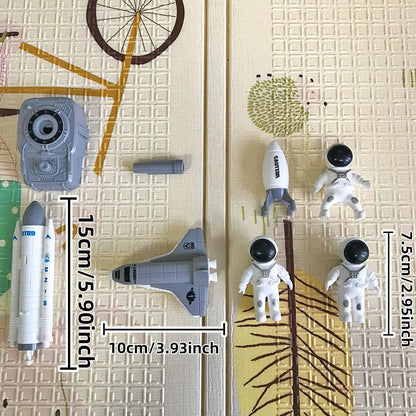 3pcs Astronaut Spaceship Model Toys, Rocket Launch Pad Space Station Model, Astronaut Collection Model Miniatures, Aerospace Rocket Aviation Toys, Astronaut Desk Decor, Home Decoration (Random Gesture