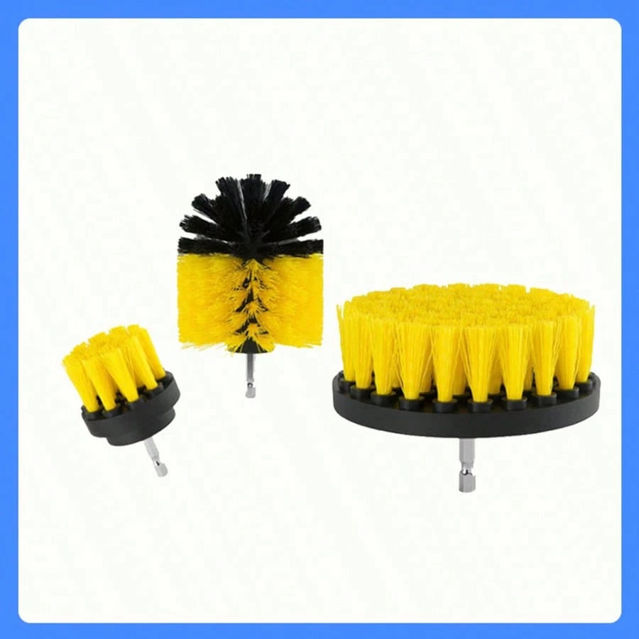 3pcs Car Electric Drill Cleaning Brush, Drill Brush, Polishing Grinding Brush Head Accessories, Polishing Brush Ball Head Brush, Electric Drill Tool Brush