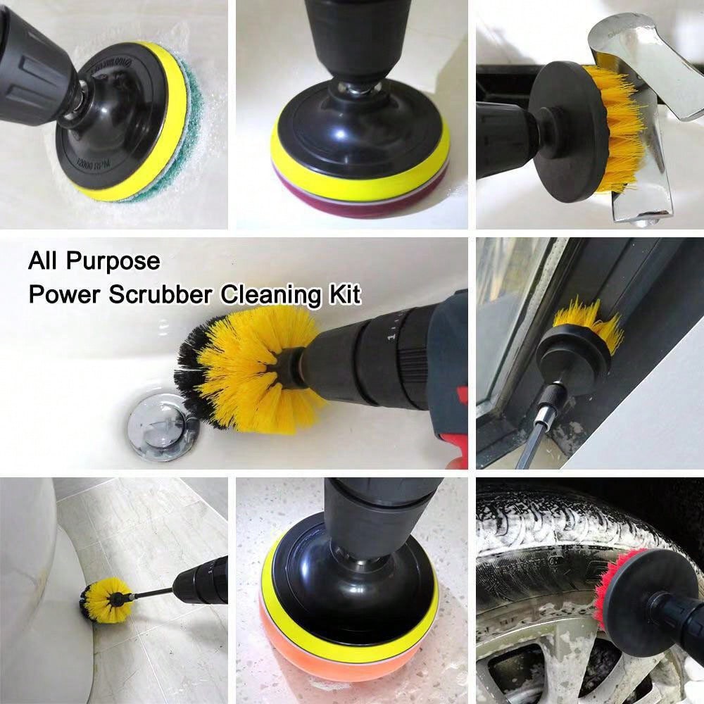 3pcs Car Electric Drill Cleaning Brush, Drill Brush, Polishing Grinding Brush Head Accessories, Polishing Brush Ball Head Brush, Electric Drill Tool Brush