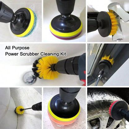 3pcs Car Electric Drill Cleaning Brush, Drill Brush, Polishing Grinding Brush Head Accessories, Polishing Brush Ball Head Brush, Electric Drill Tool Brush