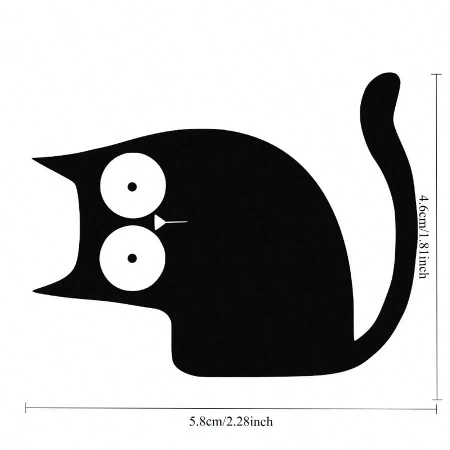 3pcs Cute Cat Peeking Car Stickers, Vinyl Waterproof & Sun-Resistant, Suitable For Car Rearview Mirror, Makeup Mirror, Mirror, Phone Case, Laptop Scratch Cover Decorative Stickers
