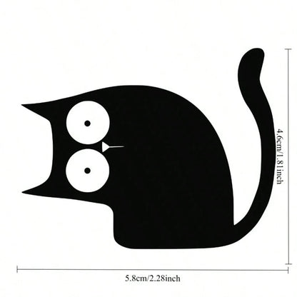 3pcs Cute Cat Peeking Car Stickers, Vinyl Waterproof & Sun-Resistant, Suitable For Car Rearview Mirror, Makeup Mirror, Mirror, Phone Case, Laptop Scratch Cover Decorative Stickers