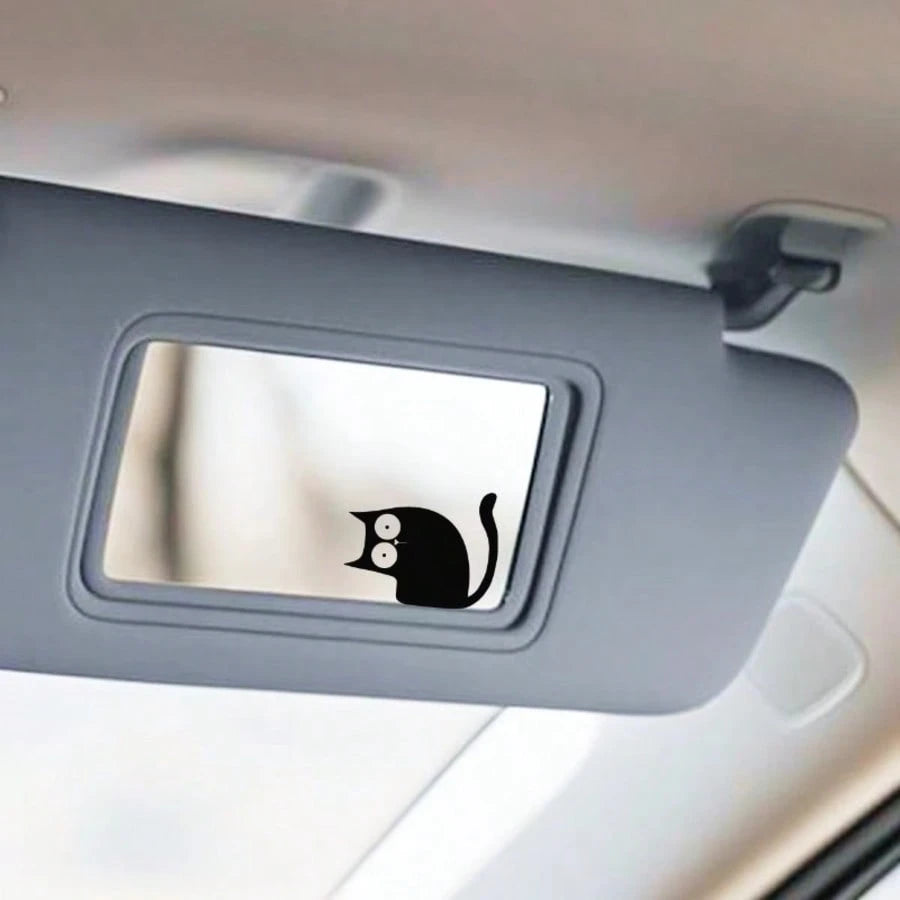 3pcs Cute Cat Peeking Car Stickers, Vinyl Waterproof & Sun-Resistant, Suitable For Car Rearview Mirror, Makeup Mirror, Mirror, Phone Case, Laptop Scratch Cover Decorative Stickers