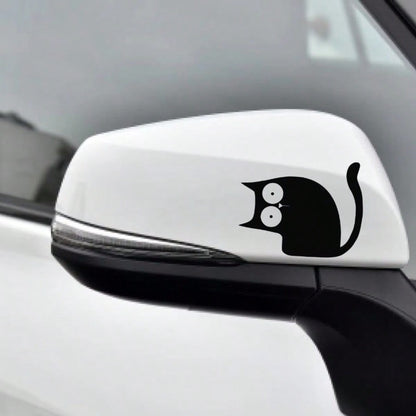 3pcs Cute Cat Peeking Car Stickers, Vinyl Waterproof & Sun-Resistant, Suitable For Car Rearview Mirror, Makeup Mirror, Mirror, Phone Case, Laptop Scratch Cover Decorative Stickers