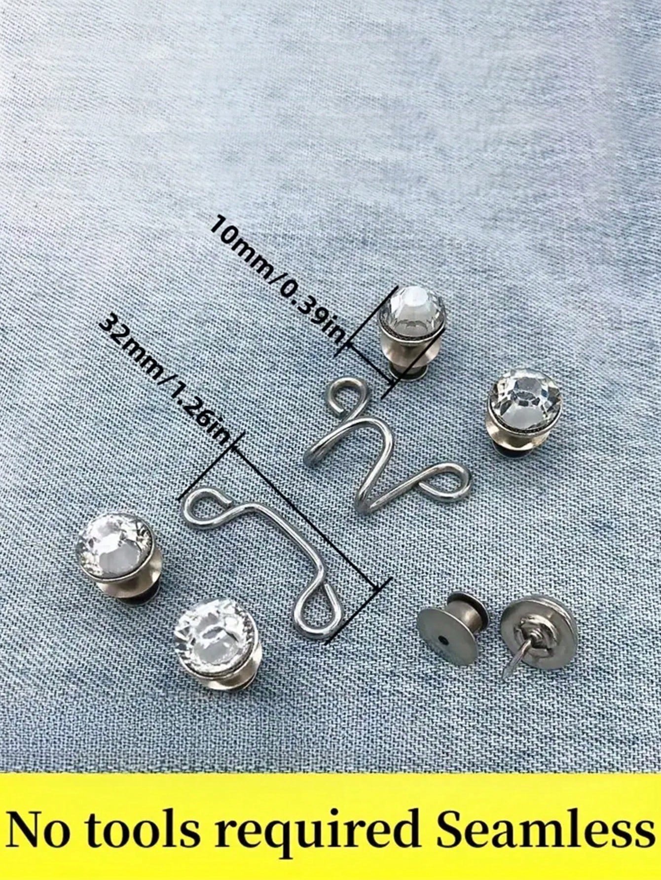 3pcs Cute Daisy Waist Cincher Clips, Suitable For Jeans, Skirts, Pants, Collars, Unisex, High-Quality Metal Material, Durable, Fashionable Detachable Pant Clips, Can Be Used As Bag Accessories, Suitab