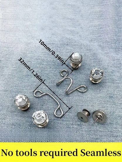 3pcs Cute Daisy Waist Cincher Clips, Suitable For Jeans, Skirts, Pants, Collars, Unisex, High-Quality Metal Material, Durable, Fashionable Detachable Pant Clips, Can Be Used As Bag Accessories, Suitab