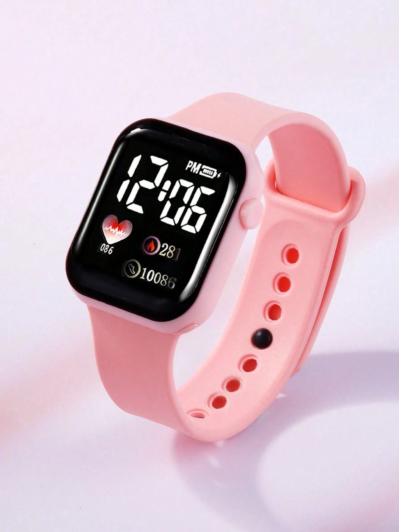 3pcs Cute & Fashionable Kids Electronic Watch Set With Pink PU Leather Wallet And Heart-Shaped Bracelet, Luminous Digital Watch, Suitable For Girls, Versatile For Daily Wear And Parties, Great Gift Fo