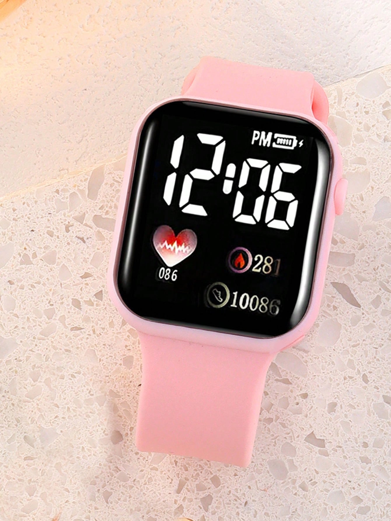 3pcs Cute & Fashionable Kids Electronic Watch Set With Pink PU Leather Wallet And Heart-Shaped Bracelet, Luminous Digital Watch, Suitable For Girls, Versatile For Daily Wear And Parties, Great Gift Fo