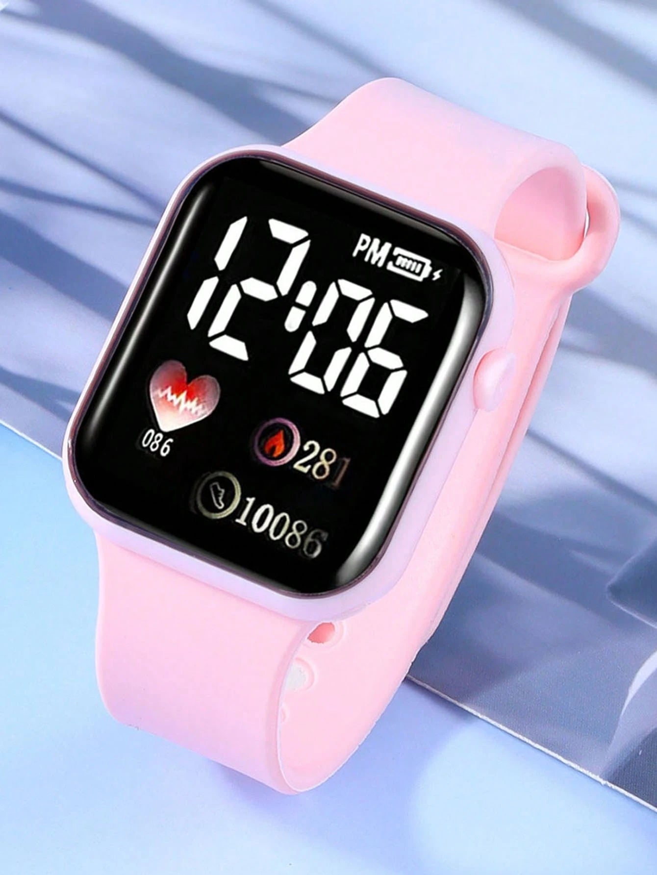 3pcs Cute & Fashionable Kids Electronic Watch Set With Pink PU Leather Wallet And Heart-Shaped Bracelet, Luminous Digital Watch, Suitable For Girls, Versatile For Daily Wear And Parties, Great Gift Fo