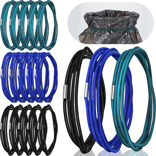 3pcs Elastic Bands For Trash Cans, Trash Bag Fixers With Strong Elasticity, Suitable For Home, Office, School Indoor And Outdoor Use. Elastic Cords, Tools & Home Decor. Convenient And Practical, Sturd
