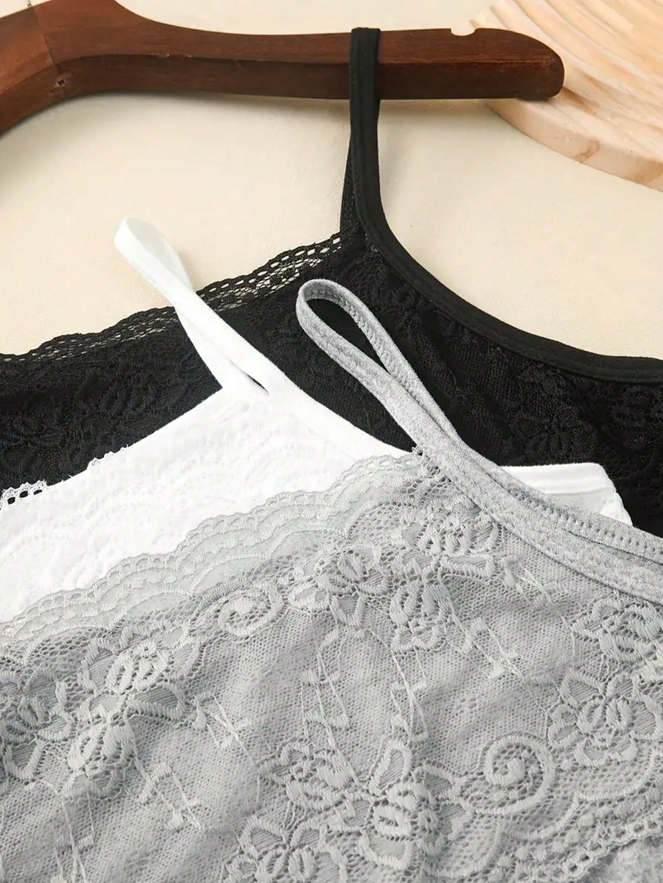 3pcs New Modal Lace Camisole Tank Tops For Women, Summer Sleeveless Close-Fitting Undershirt, Versatile Camis