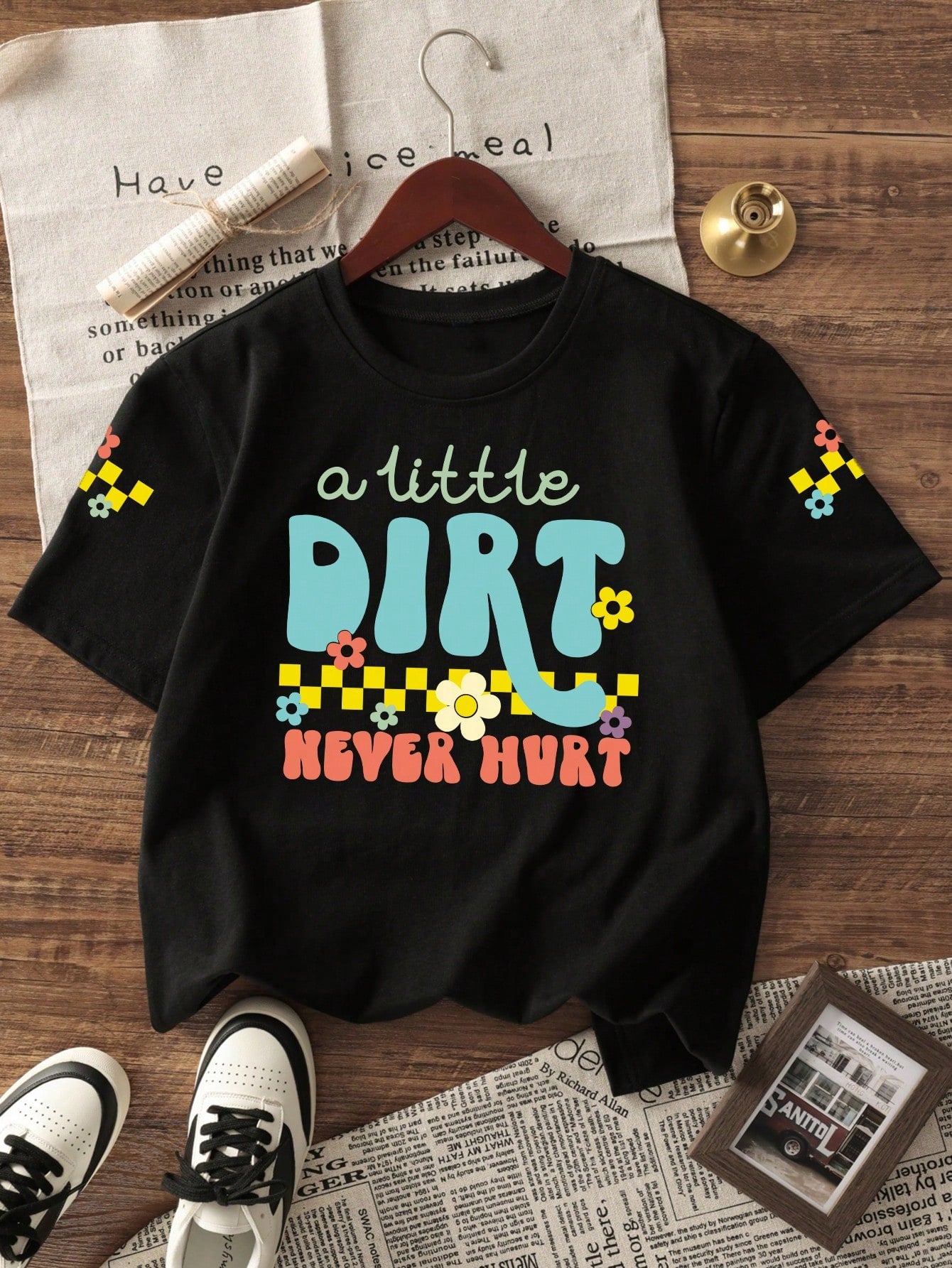 3pcs/Set Girls Casual Printed Round Neck Short Sleeve T-Shirts, Summer Baby Girl Clothing- Eye-Catching T-Shirts That Bring Joy And Happiness To Every Child!